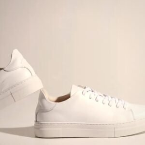 White leather sneakers